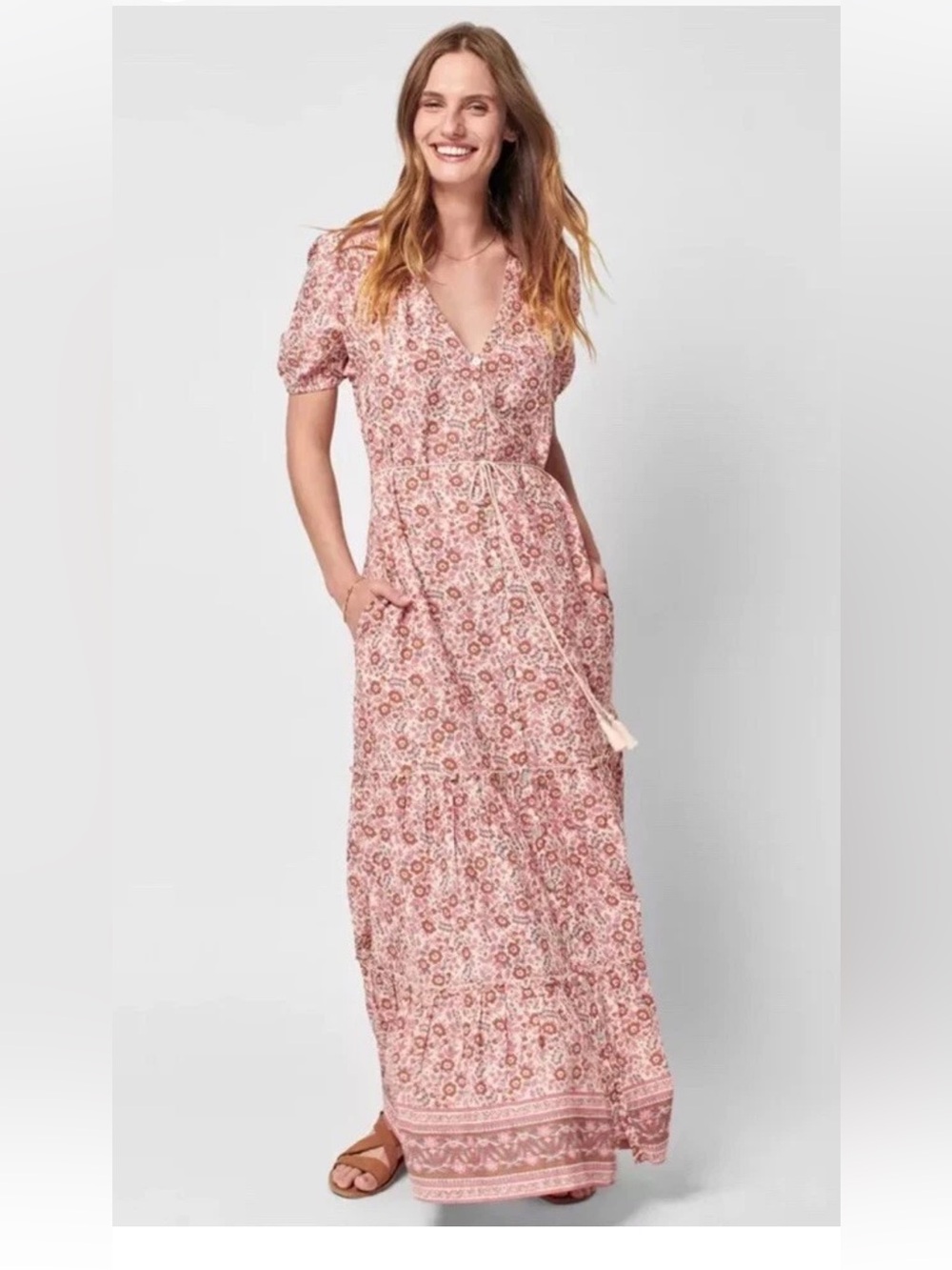 Faherty Women's Orinda Block Print Maxi Dress